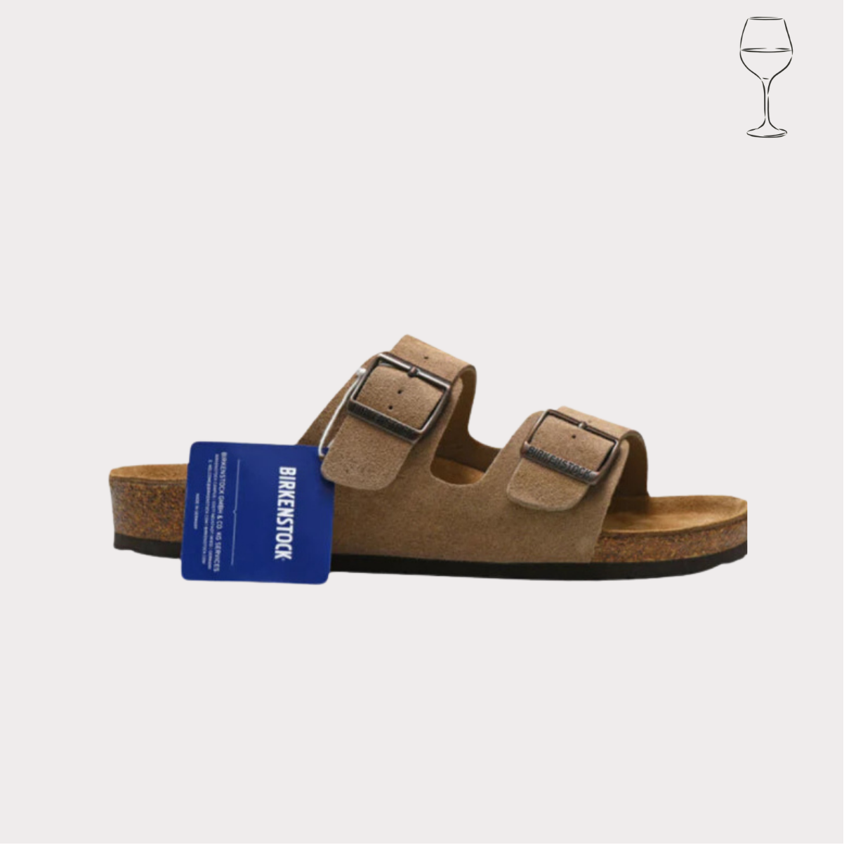 Sandália "Arizona" Birkenstock Camurça